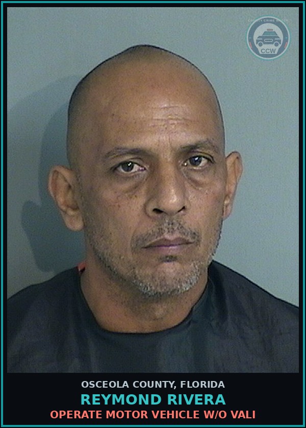 Booking mugshot of REYMOND RIVERA in Osceola County