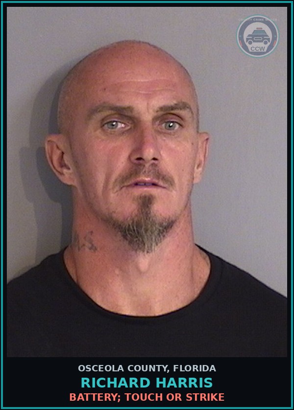 Booking mugshot of RICHARD HARRIS in Osceola County