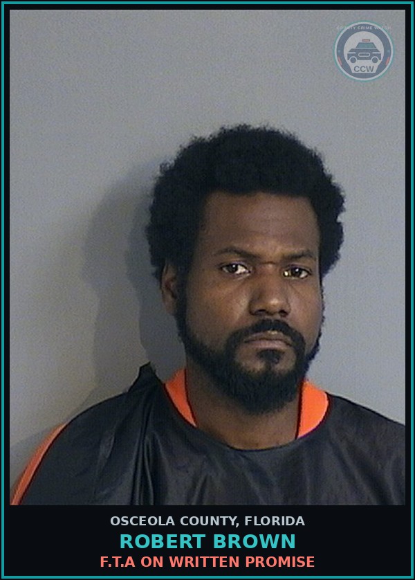 Booking mugshot of ROBERT BROWN in Osceola County
