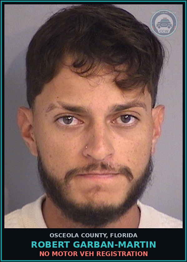 Booking mugshot of ROBERT GARBAN-MARTIN in Osceola County