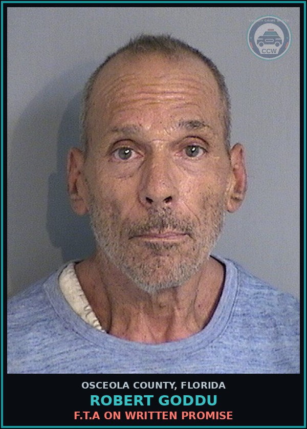 Booking mugshot of ROBERT GODDU in Osceola County