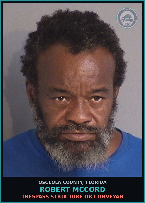 Booking mugshot of ROBERT MCCORD in Osceola County