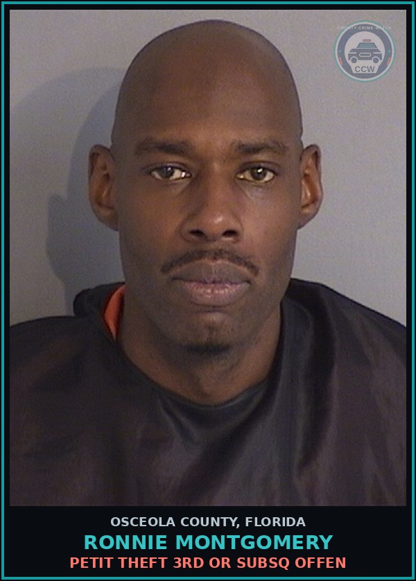 Booking mugshot of RONNIE MONTGOMERY in Osceola County