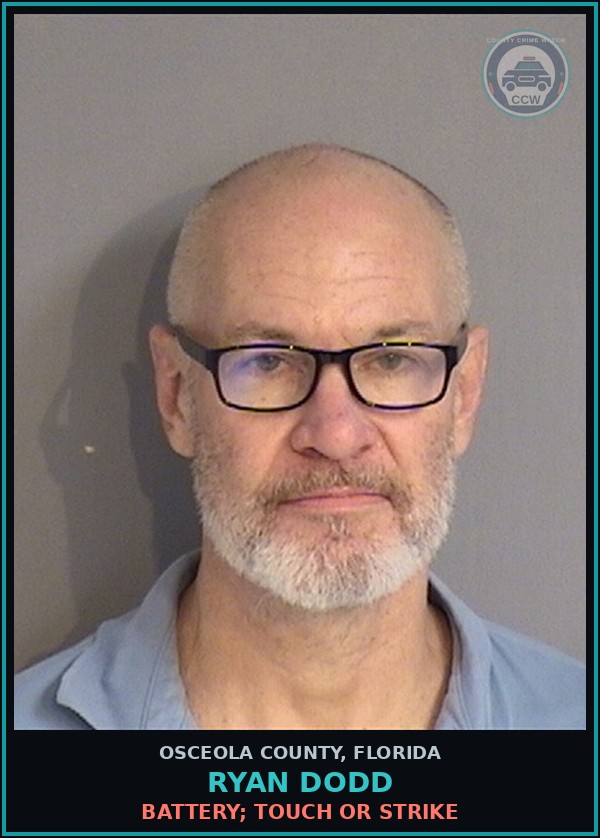Booking mugshot of RYAN DODD in Osceola County