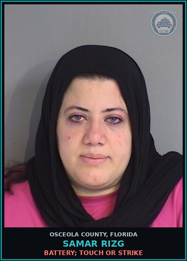 Booking mugshot of SAMAR RIZG in Osceola County