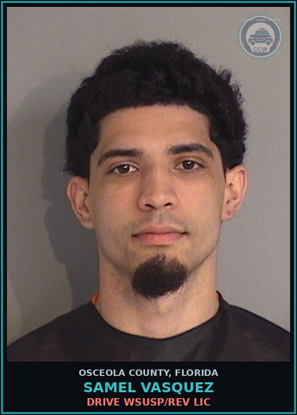 Booking mugshot of SAMEL VASQUEZ in Osceola County