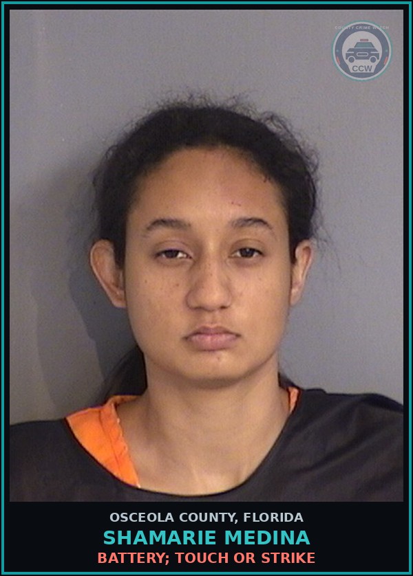 Booking mugshot of SHAMARIE MEDINA in Osceola County