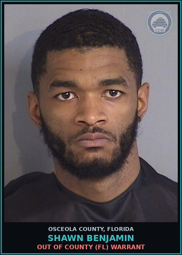 Booking mugshot of SHAWN BENJAMIN in Osceola County