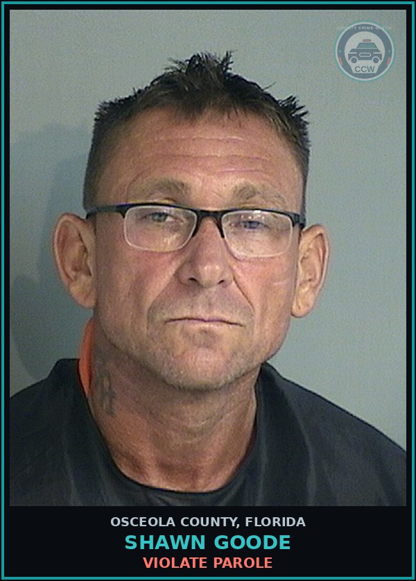 Booking mugshot of SHAWN GOODE in Osceola County