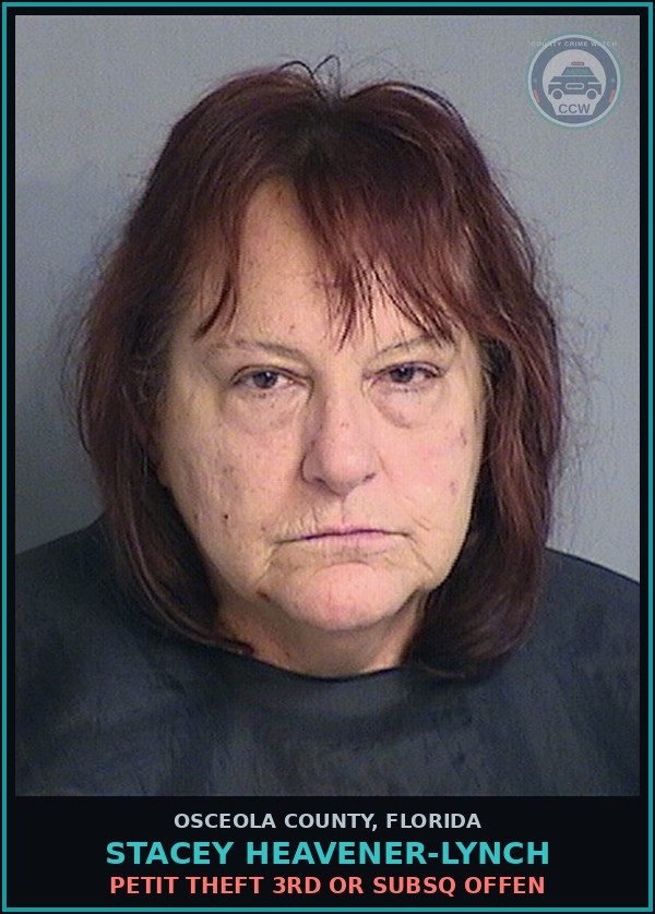 Booking mugshot of STACEY HEAVENER-LYNCH in Osceola County