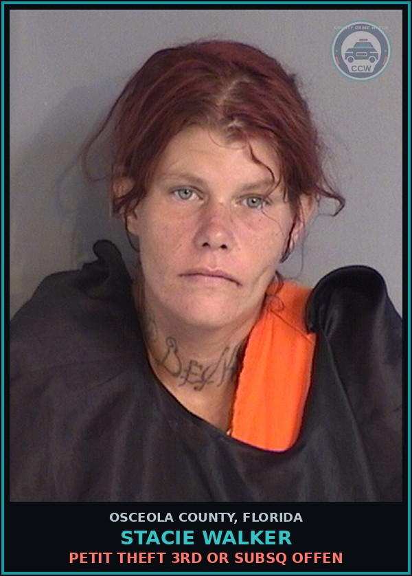 Booking mugshot of STACIE WALKER in Osceola County