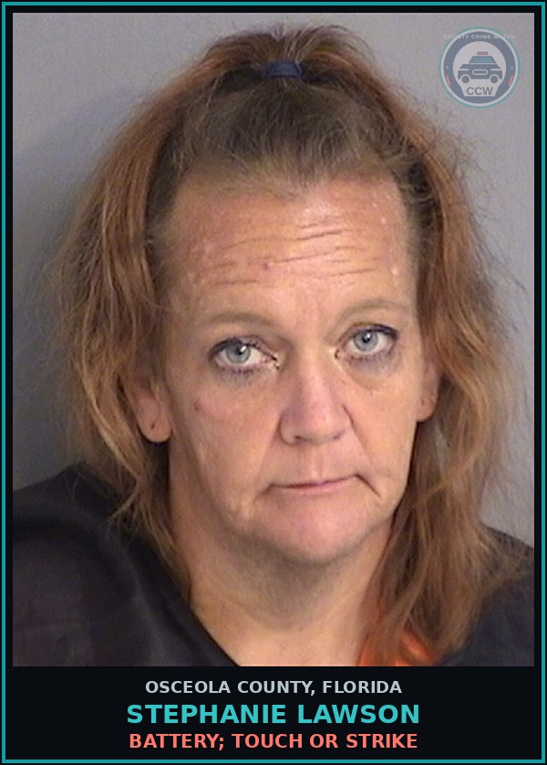 Booking mugshot of STEPHANIE LAWSON in Osceola County