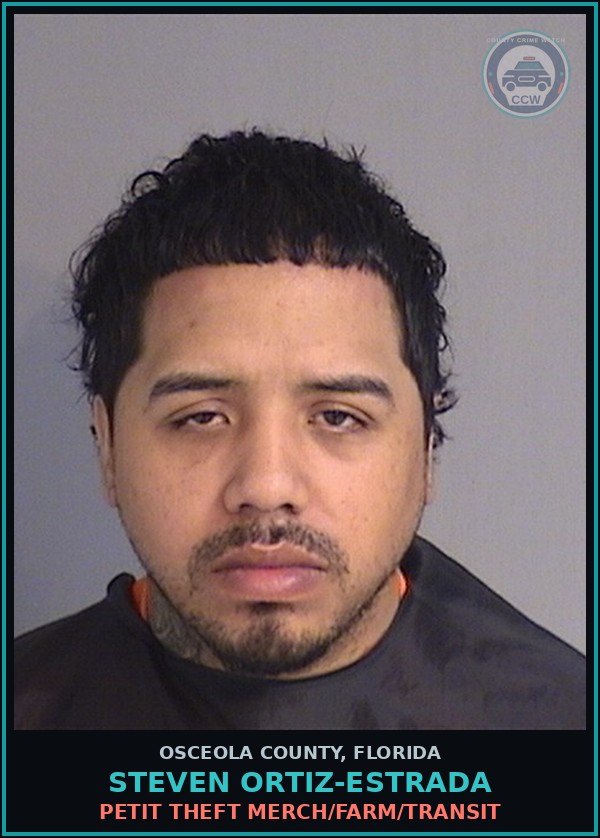 Booking mugshot of STEVEN ORTIZ-ESTRADA in Osceola County