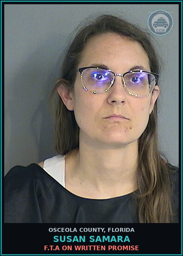 Booking mugshot of SUSAN SAMARA in Osceola County