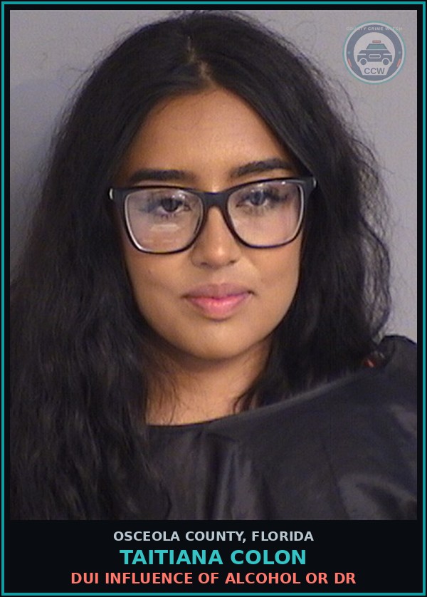 Booking mugshot of TAITIANA COLON in Osceola County