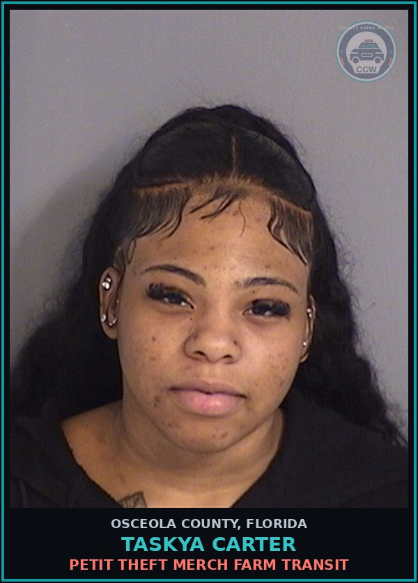 Booking mugshot of TASKYA CARTER in Osceola County