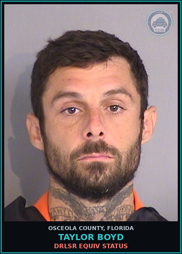 Booking mugshot of TAYLOR BOYD in Osceola County