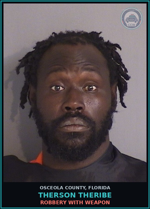Booking mugshot of THERSON THERIBE in Osceola County