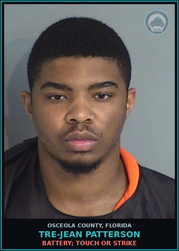 Booking mugshot of TRE-JEAN PATTERSON in Osceola County