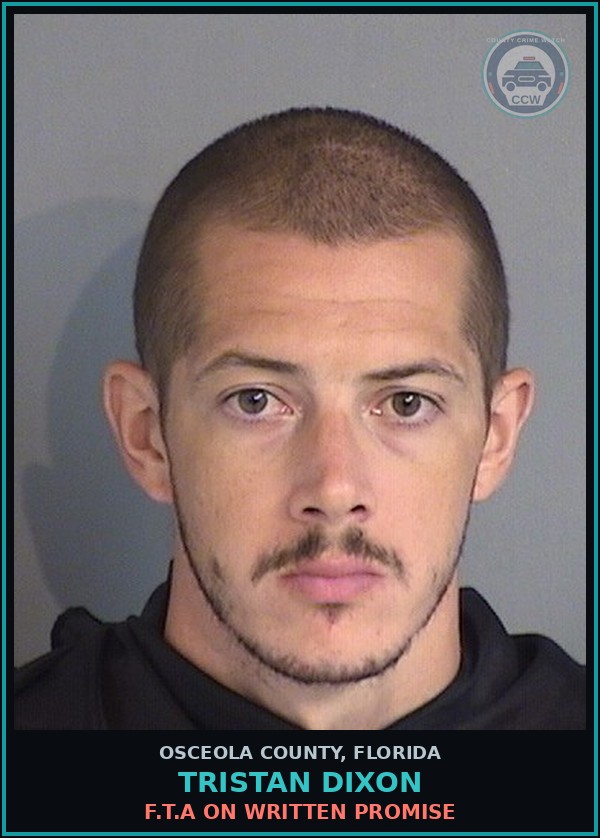 Booking mugshot of TRISTAN DIXON in Osceola County