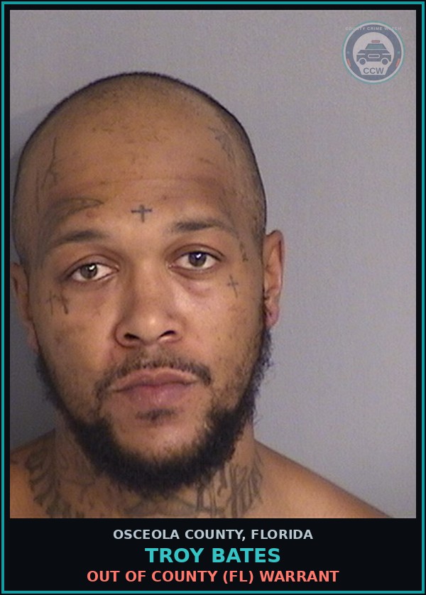 Booking mugshot of TROY BATES in Osceola County