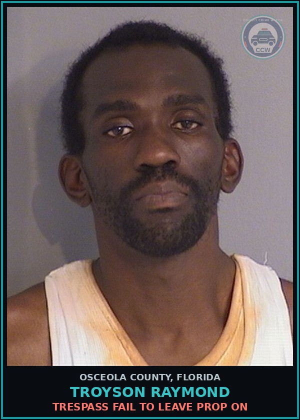 Booking mugshot of TROYSON RAYMOND in Osceola County