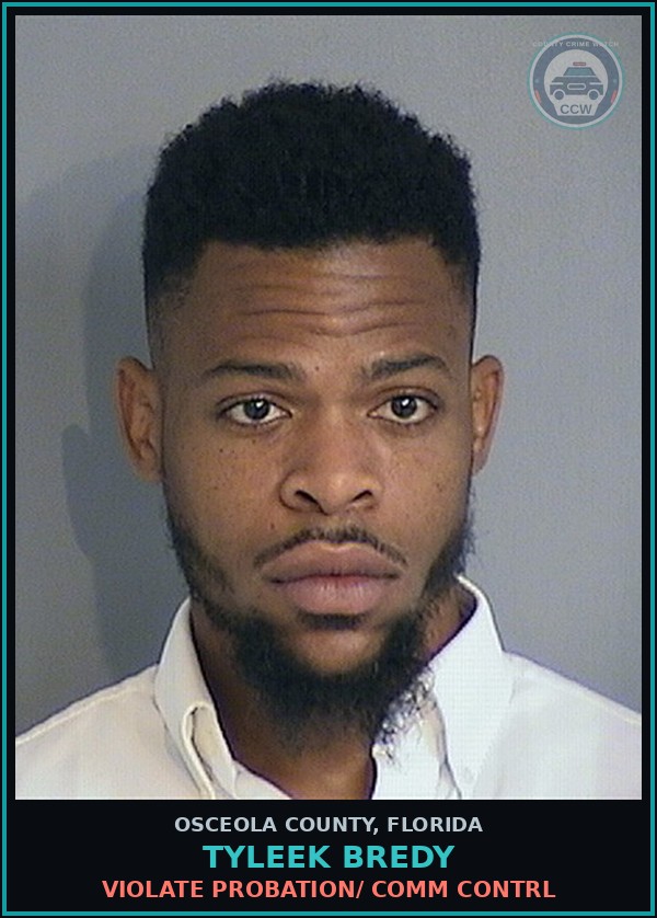 Booking mugshot of TYLEEK BREDY in Osceola County