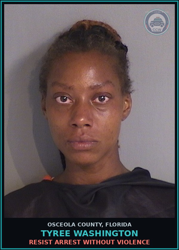 Booking mugshot of TYREE WASHINGTON in Osceola County