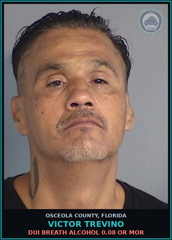Booking mugshot of VICTOR TREVINO in Osceola County