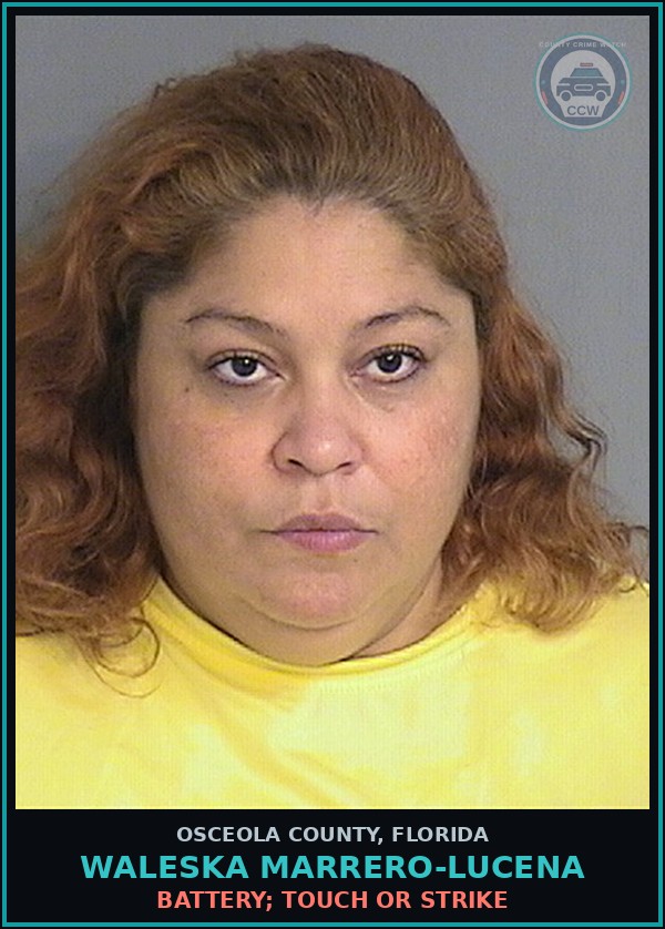 Booking mugshot of WALESKA MARRERO-LUCENA in Osceola County