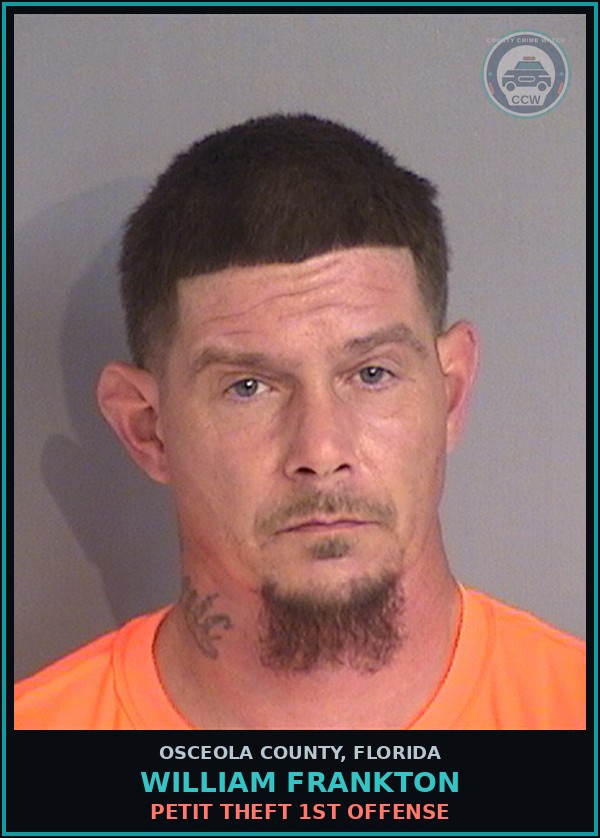 Booking mugshot of WILLIAM FRANKTON in Osceola County