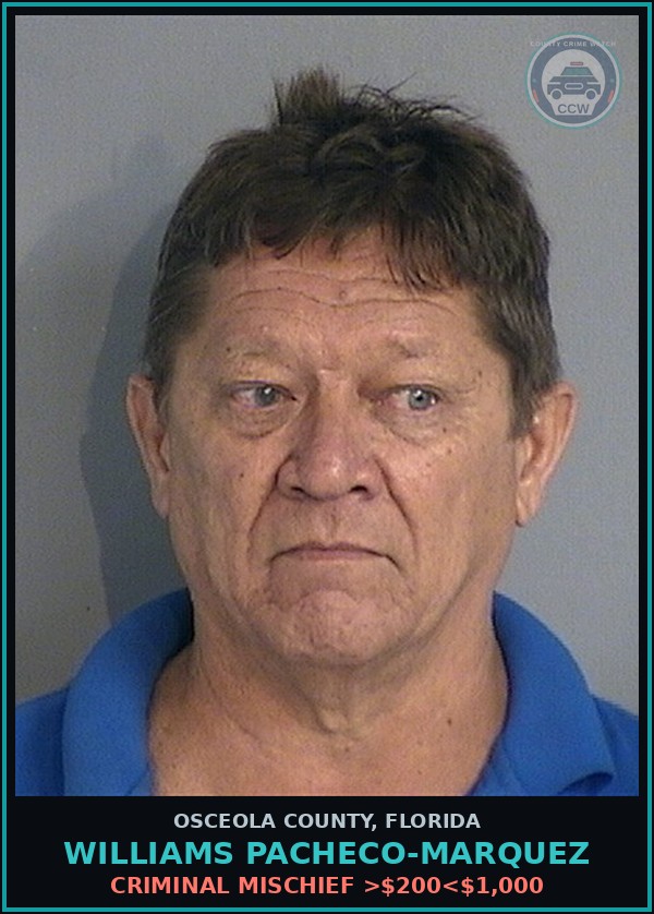 Booking mugshot of WILLIAMS PACHECO-MARQUEZ in Osceola County