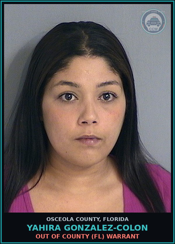 Booking mugshot of YAHIRA GONZALEZ-COLON in Osceola County