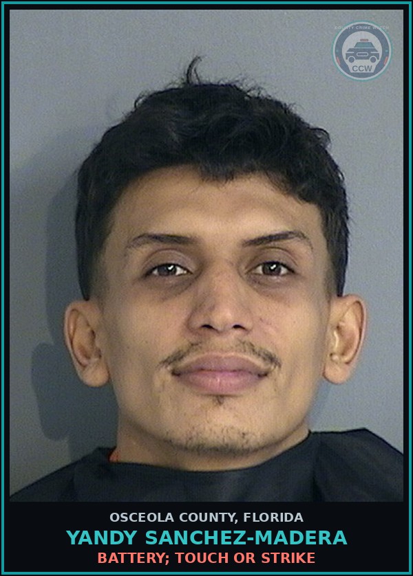 Booking mugshot of YANDY SANCHEZ-MADERA in Osceola County