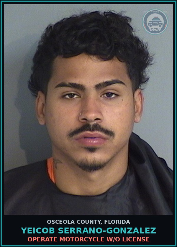 Booking mugshot of YEICOB SERRANO-GONZALEZ in Osceola County