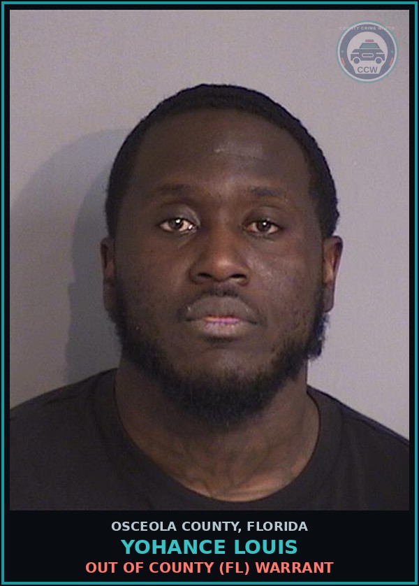Booking mugshot of YOHANCE LOUIS in Osceola County