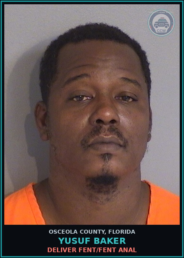 Booking mugshot of YUSUF BAKER in Osceola County