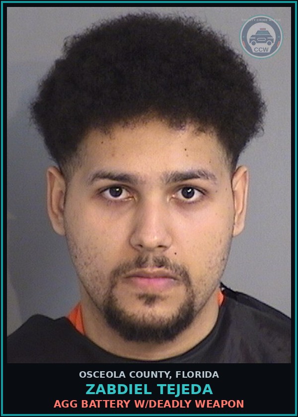 Booking mugshot of ZABDIEL TEJEDA in Osceola County