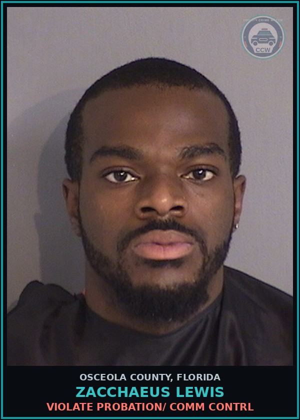 Booking mugshot of ZACCHAEUS LEWIS in Osceola County