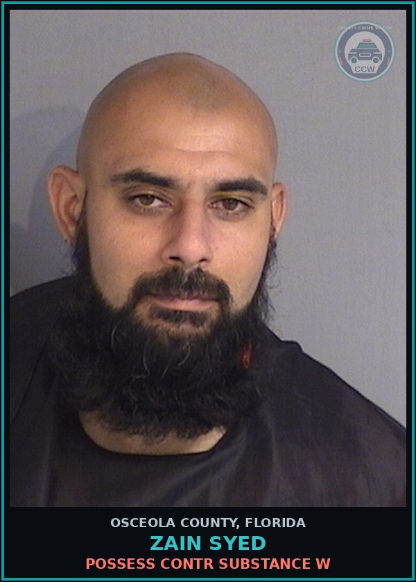 Booking mugshot of ZAIN SYED in Osceola County