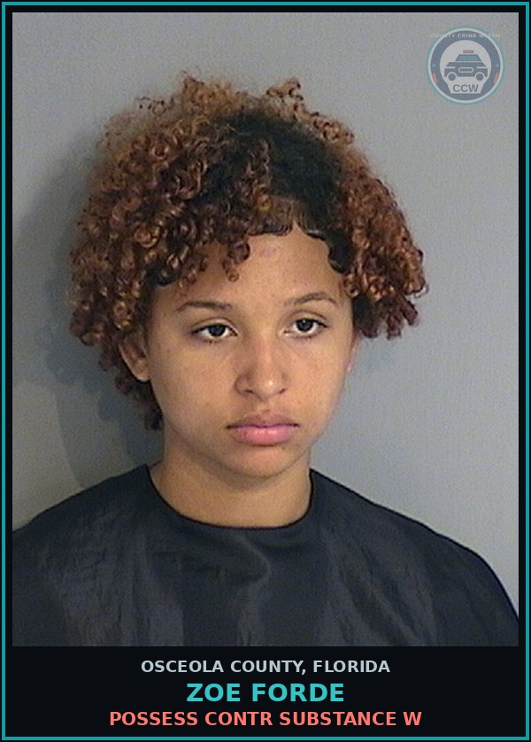 Booking mugshot of ZOE FORDE in Osceola County
