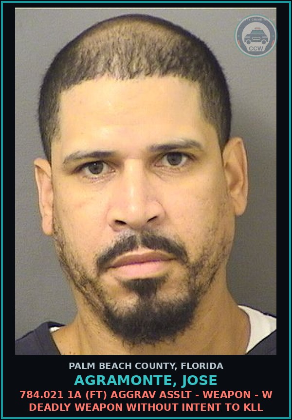 Booking mugshot of AGRAMONTE, JOSE in Palm Beach County
