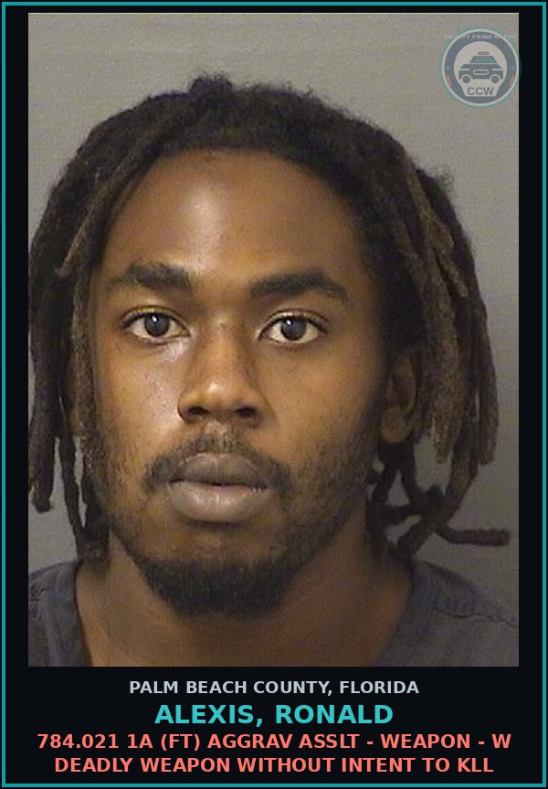 Booking mugshot of ALEXIS, RONALD in Palm Beach County