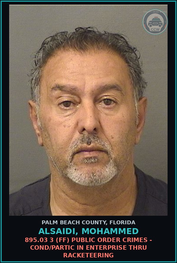 Booking mugshot of ALSAIDI, MOHAMMED in Palm Beach County