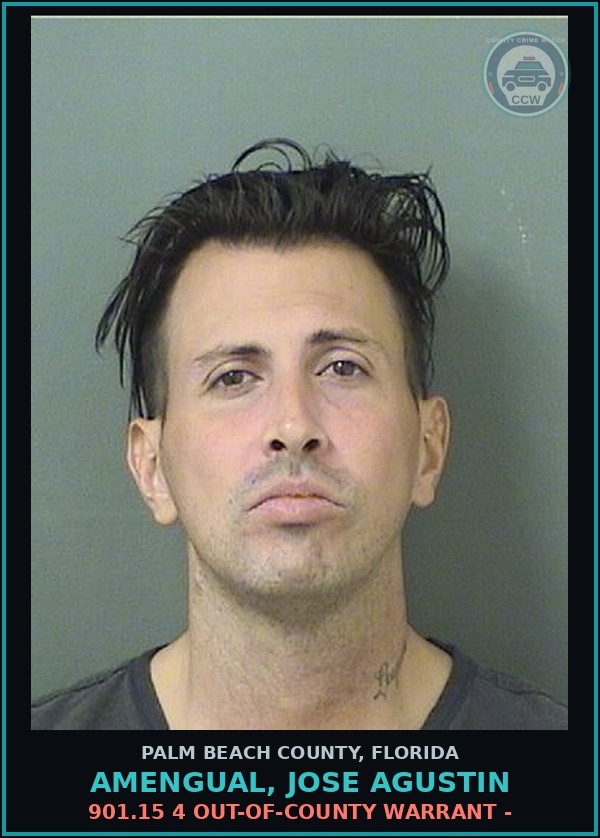 Booking mugshot of AMENGUAL, JOSE AGUSTIN in Palm Beach County