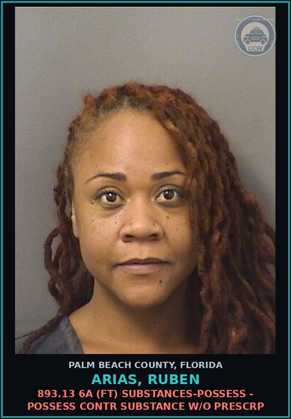 Booking mugshot of ARIAS, RUBEN in Palm Beach County