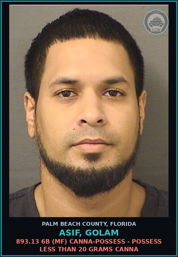 Booking mugshot of ASIF, GOLAM in Palm Beach County