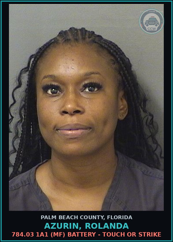 Booking mugshot of AZURIN, ROLANDA in Palm Beach County