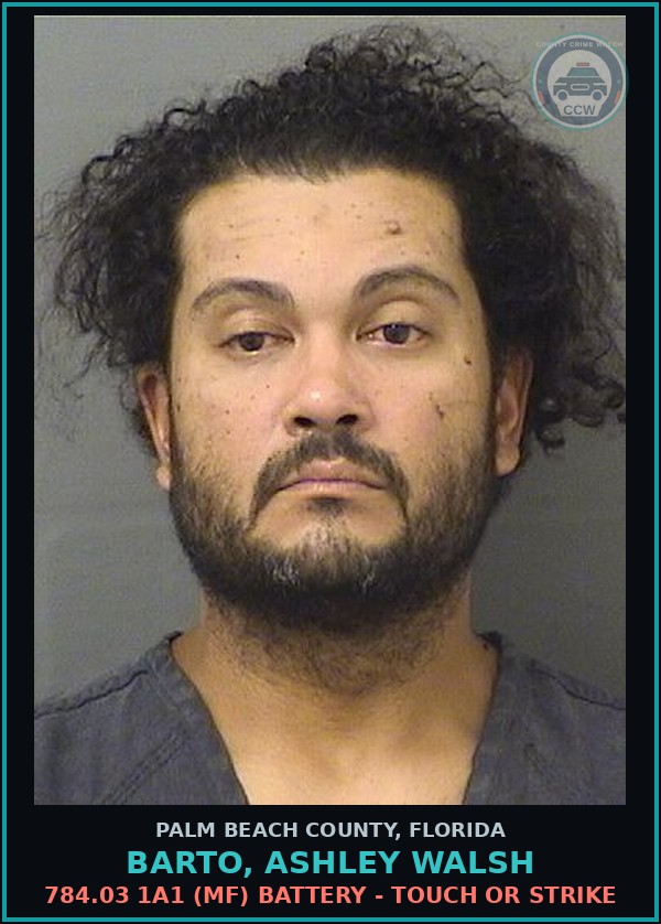 Booking mugshot of BARTO, ASHLEY WALSH in Palm Beach County