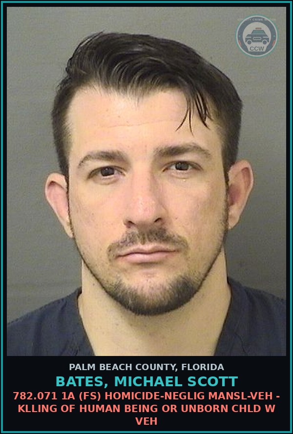 Booking mugshot of BATES, MICHAEL SCOTT in Palm Beach County